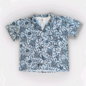 Lucky Brand Women’s Pajama Top - Mini Denim Floral - Size L Fast Shipping